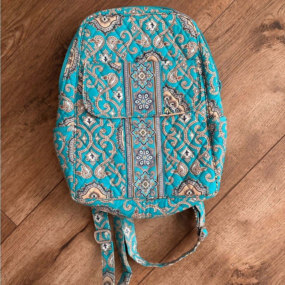 Vera Bradley Turquoise Patterned Backpack - image 1